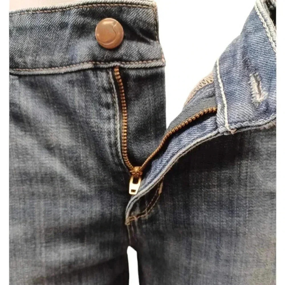 Joe’s Jeans Icon Muse Mid Rise Bootcut Raw Hem Blue Jeans Size 30 - Picture 8 of 13